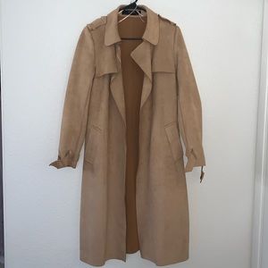 Zara faux suede coat